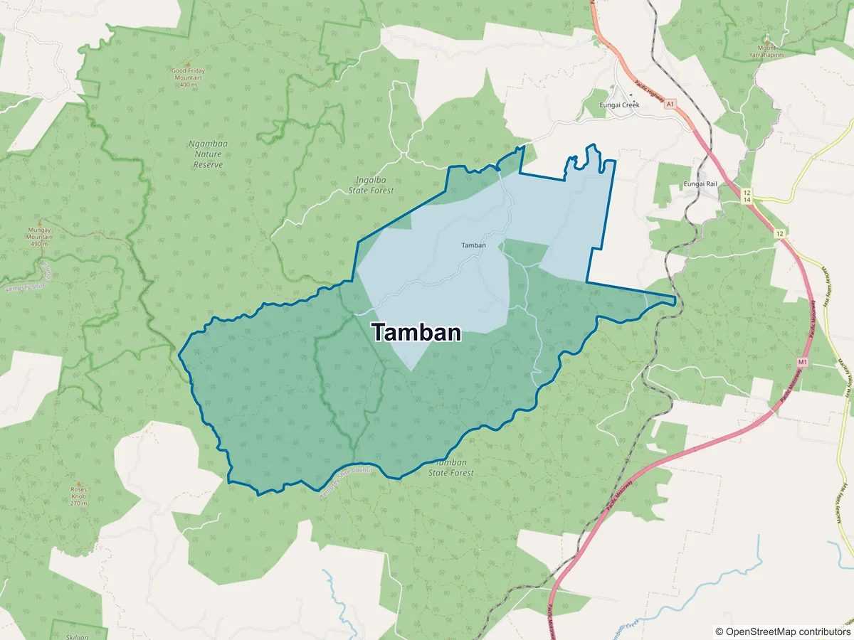 Map of Tamban, NSW, Australia
