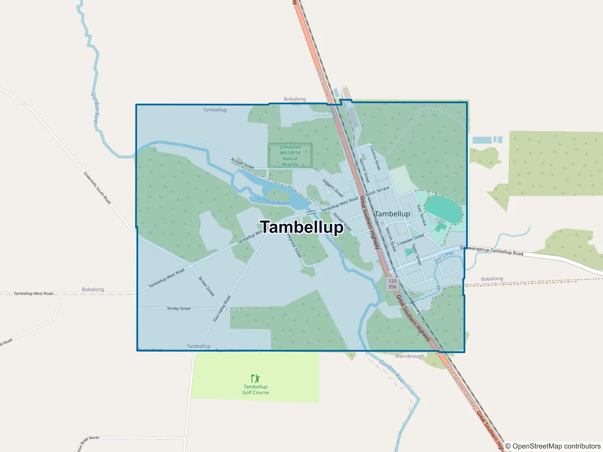 Map of Tambellup, WA, Australia