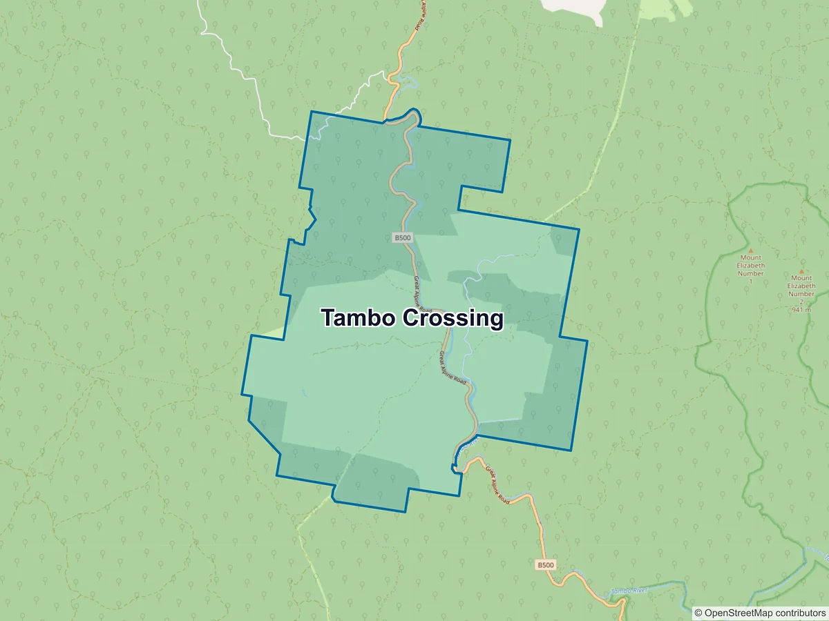 Map of Tambo Crossing, VIC, Australia