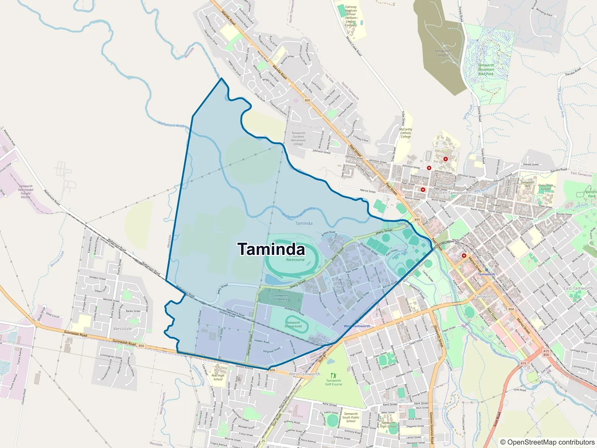 Map of Taminda, NSW, Australia