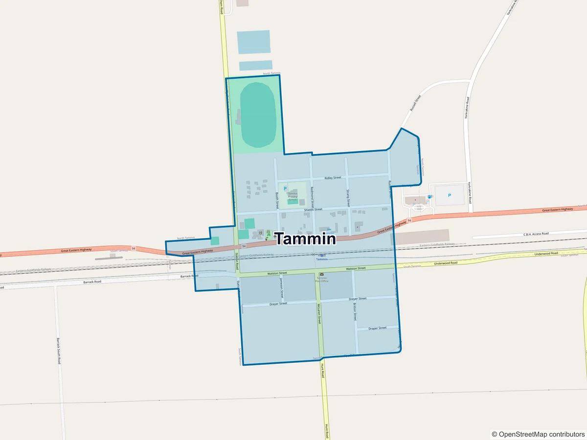 Map of Tammin, WA, Australia