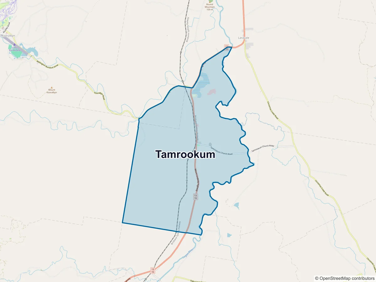 Map of Tamrookum, QLD, Australia