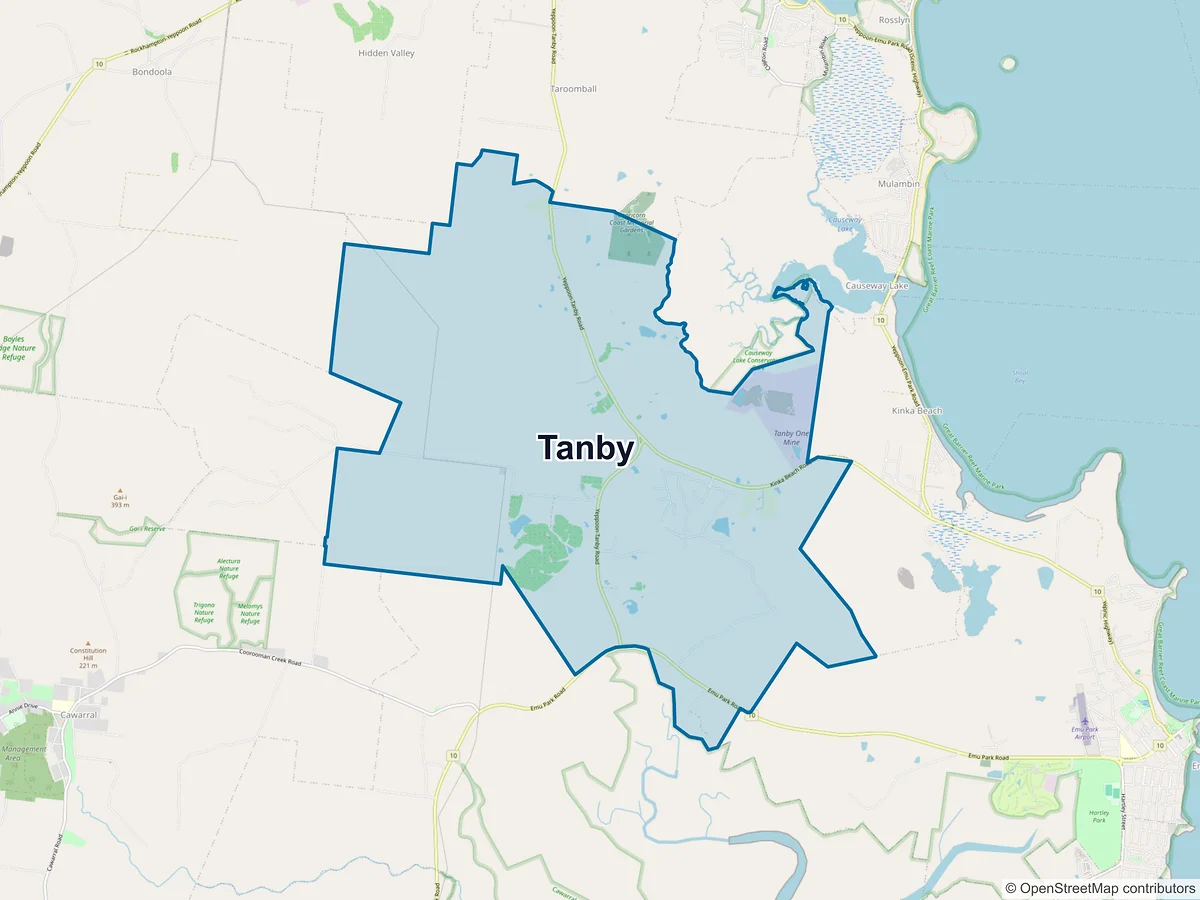 Map of Tanby, QLD, Australia
