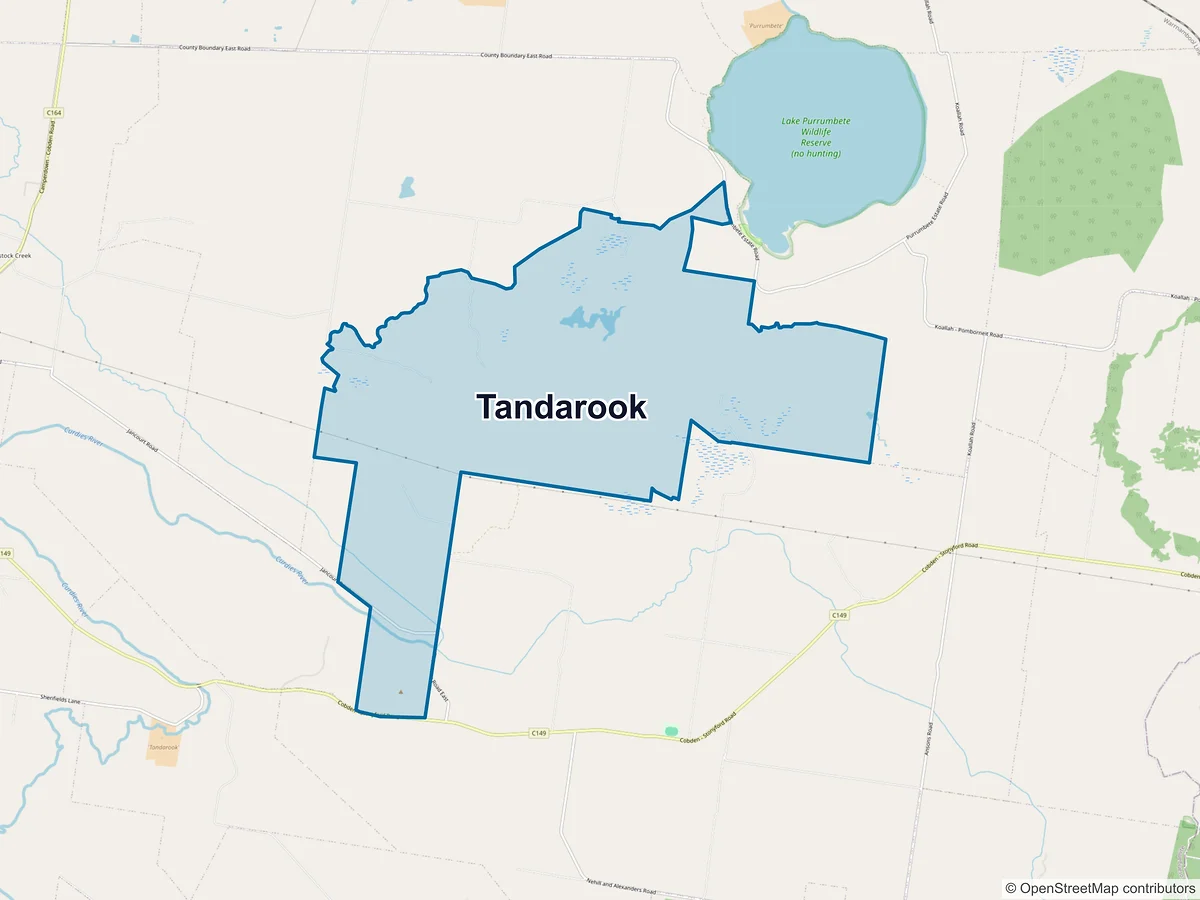 Map of Tandarook, VIC, Australia