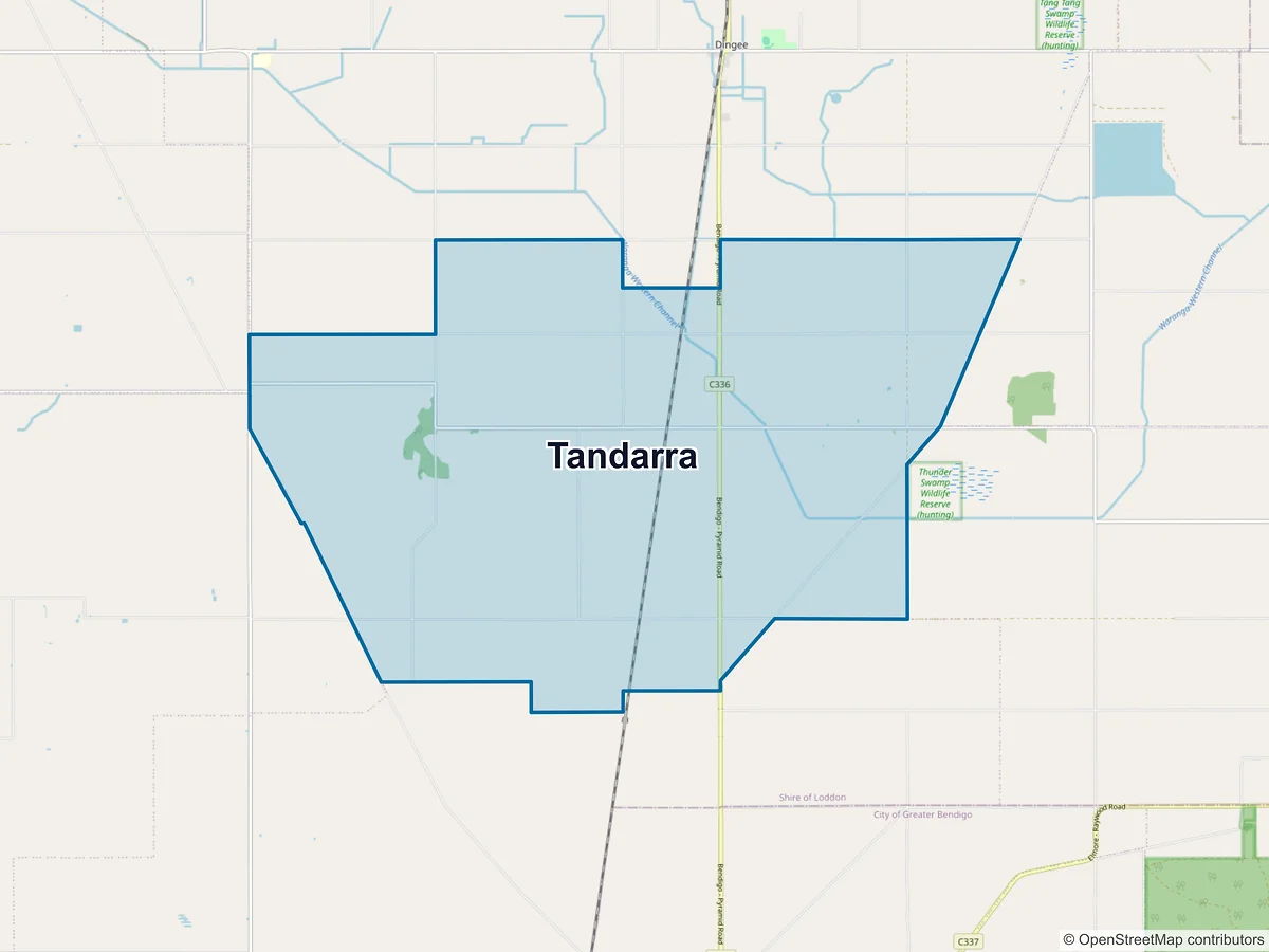 Map of Tandarra, VIC, Australia