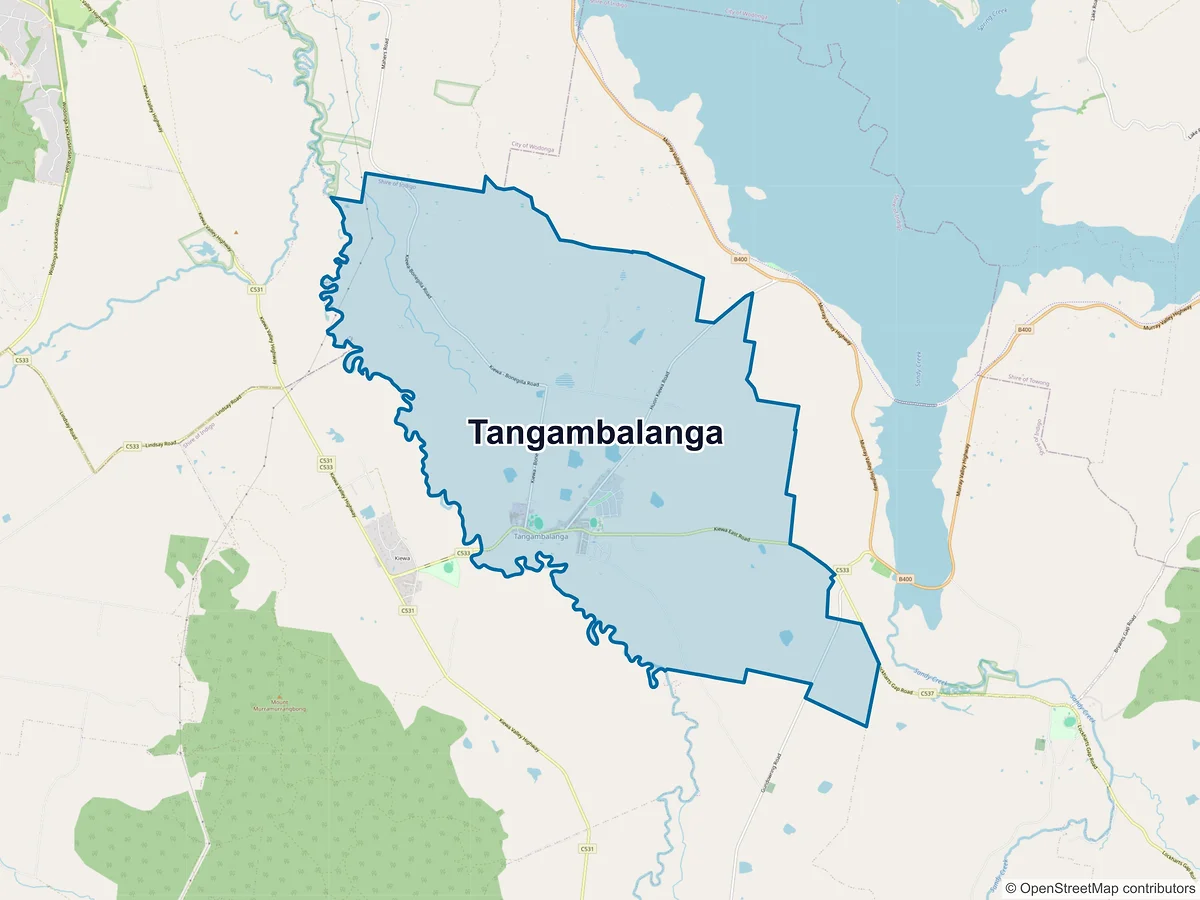 Map of Tangambalanga, VIC, Australia