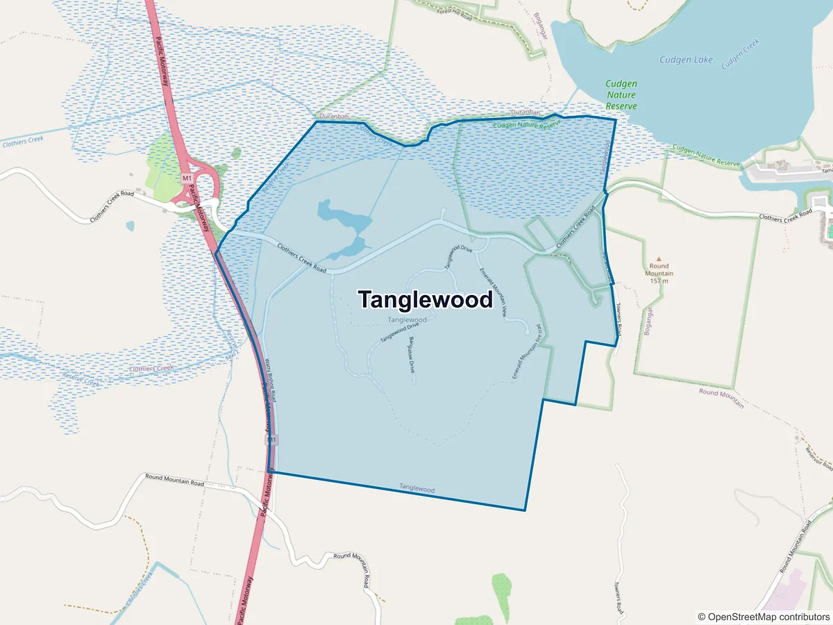 Map of Tanglewood, NSW, Australia