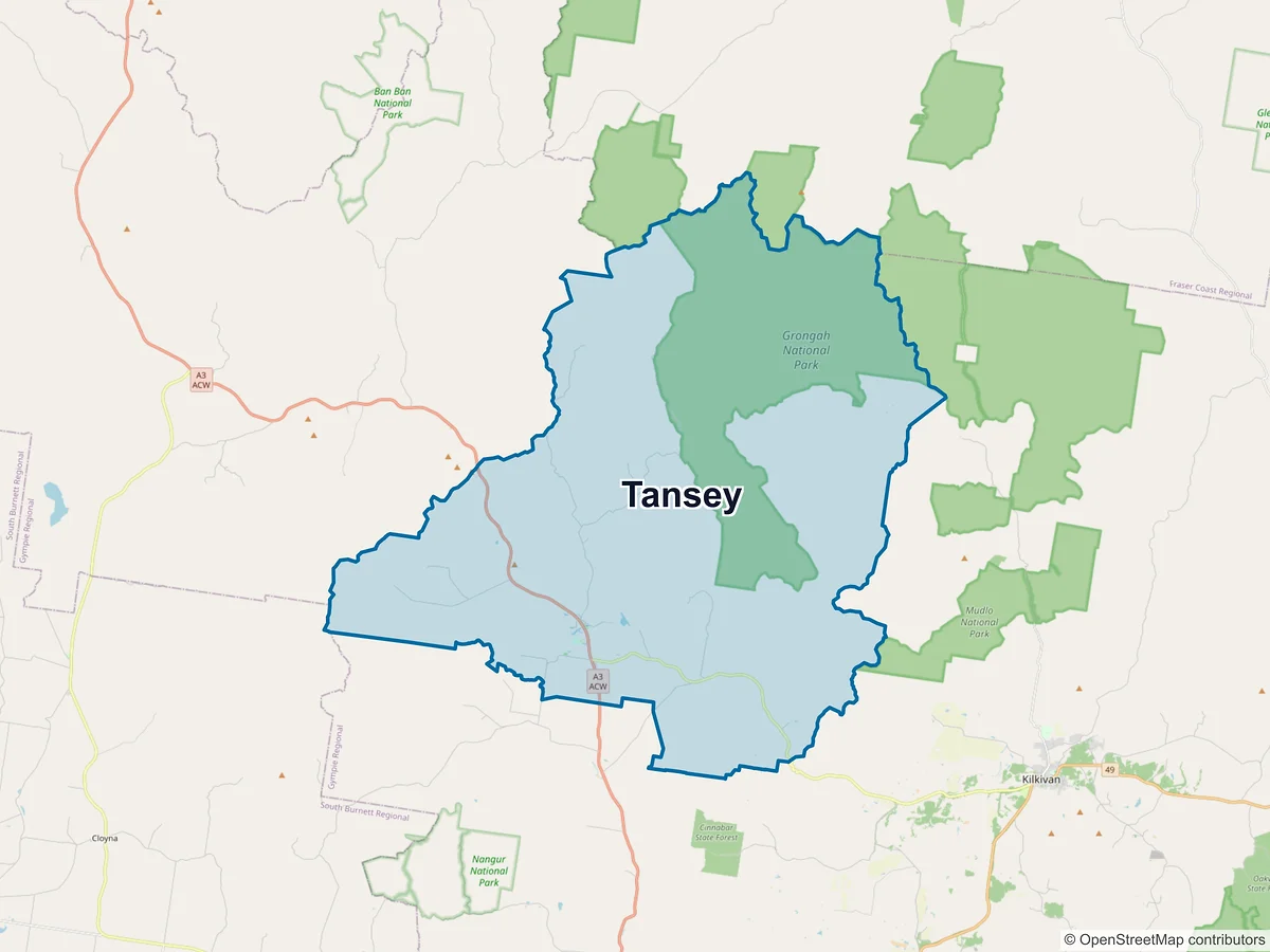 Map of Tansey, QLD, Australia