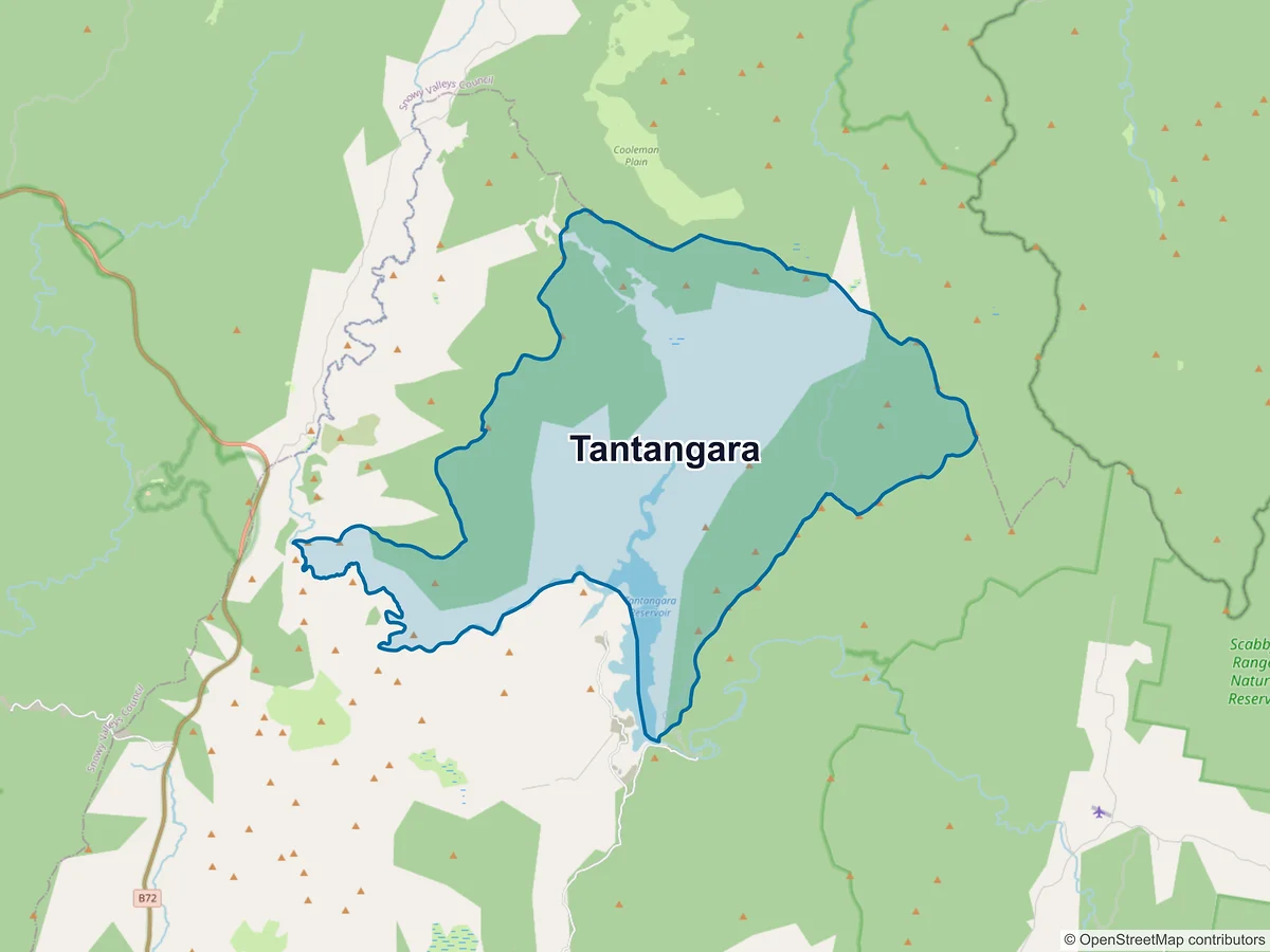 Map of Tantangara, NSW, Australia