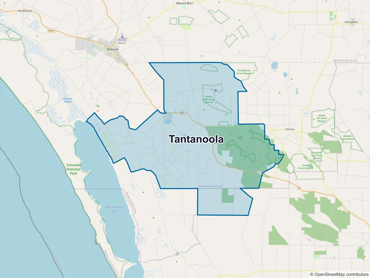 Map of Tantanoola, SA, Australia