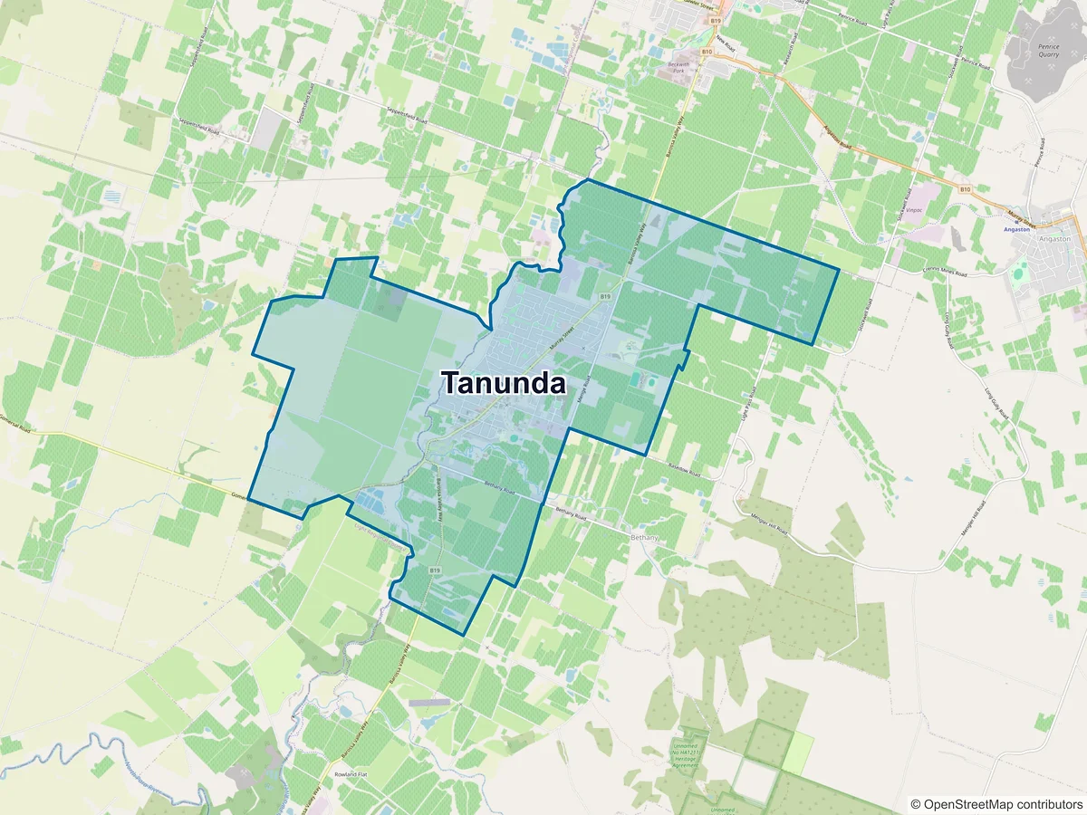 Map of Tanunda, SA, Australia