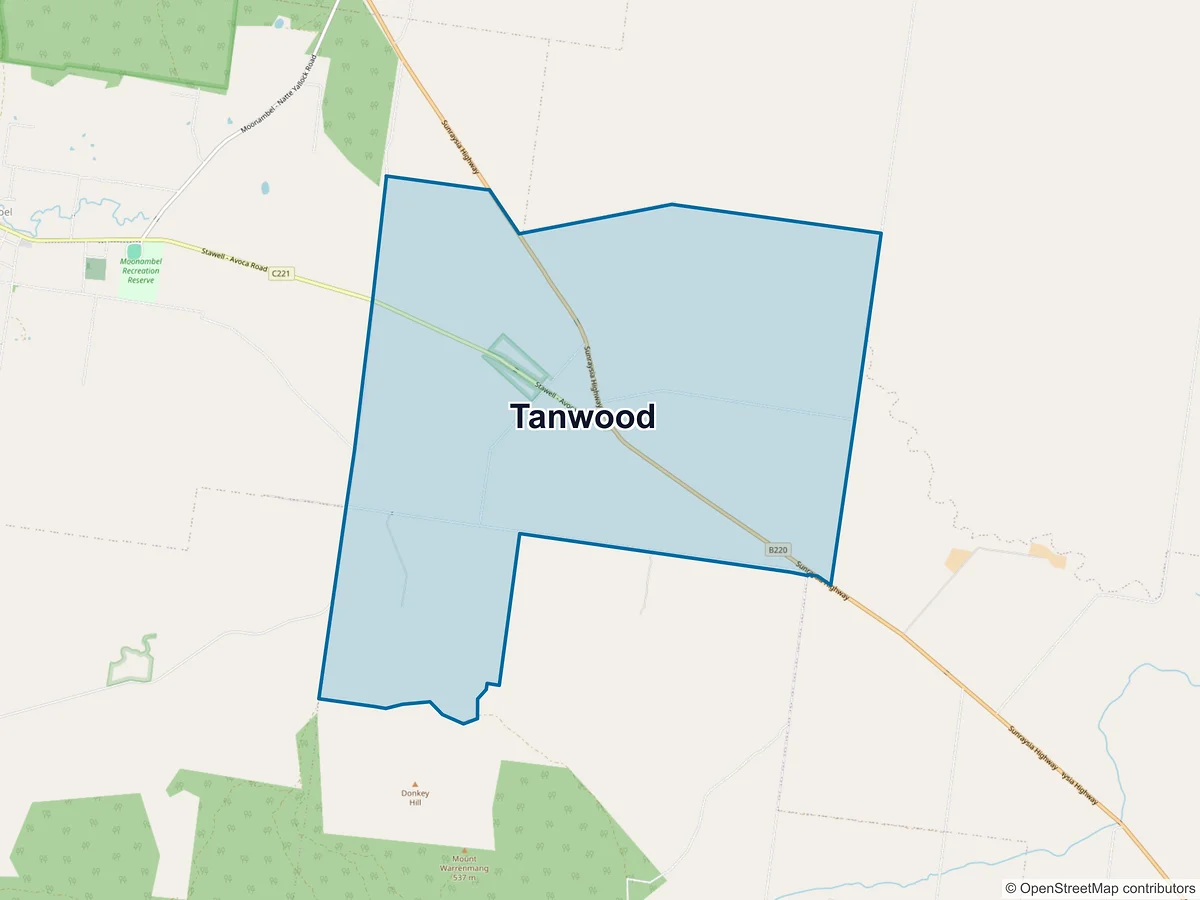 Map of Tanwood, VIC, Australia