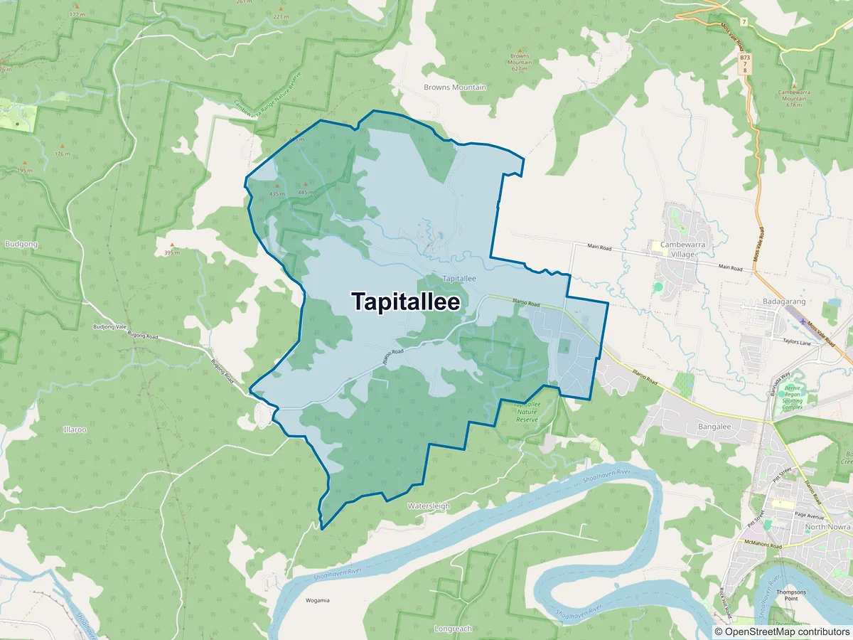 Map of Tapitallee, NSW, Australia