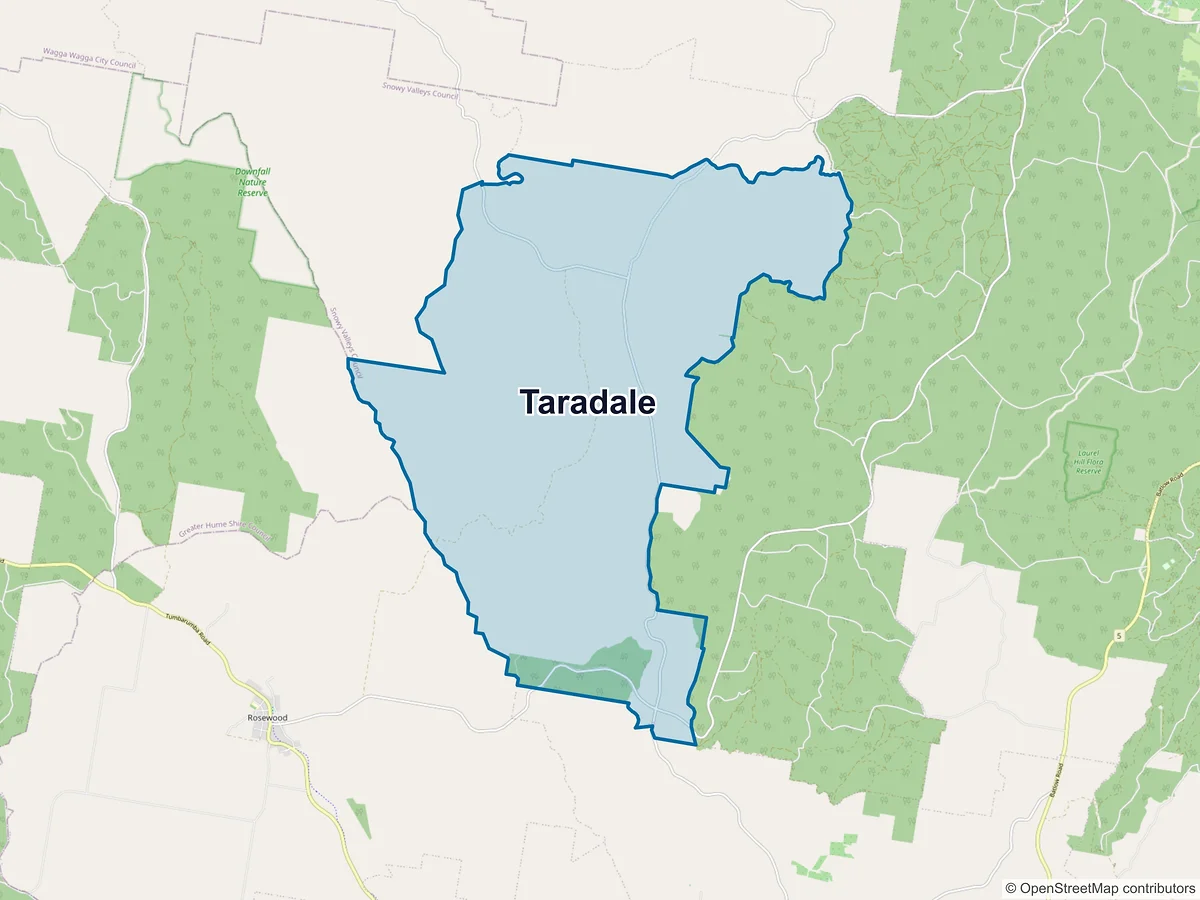 Map of Taradale, NSW, Australia