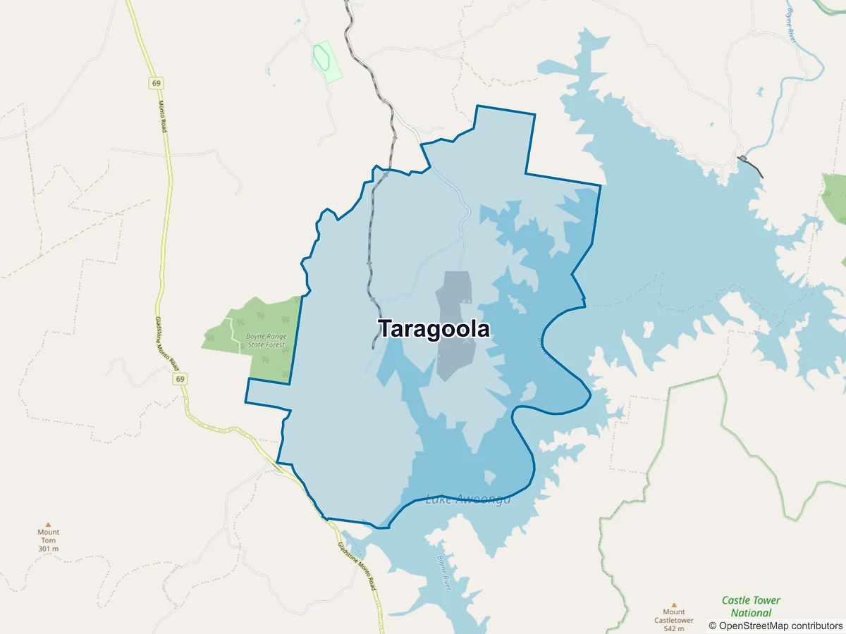 Map of Taragoola, QLD, Australia