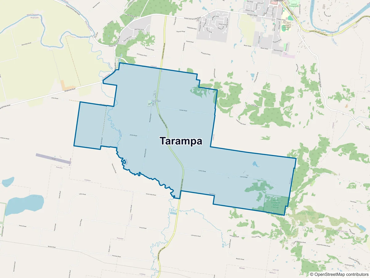 Map of Tarampa, QLD, Australia