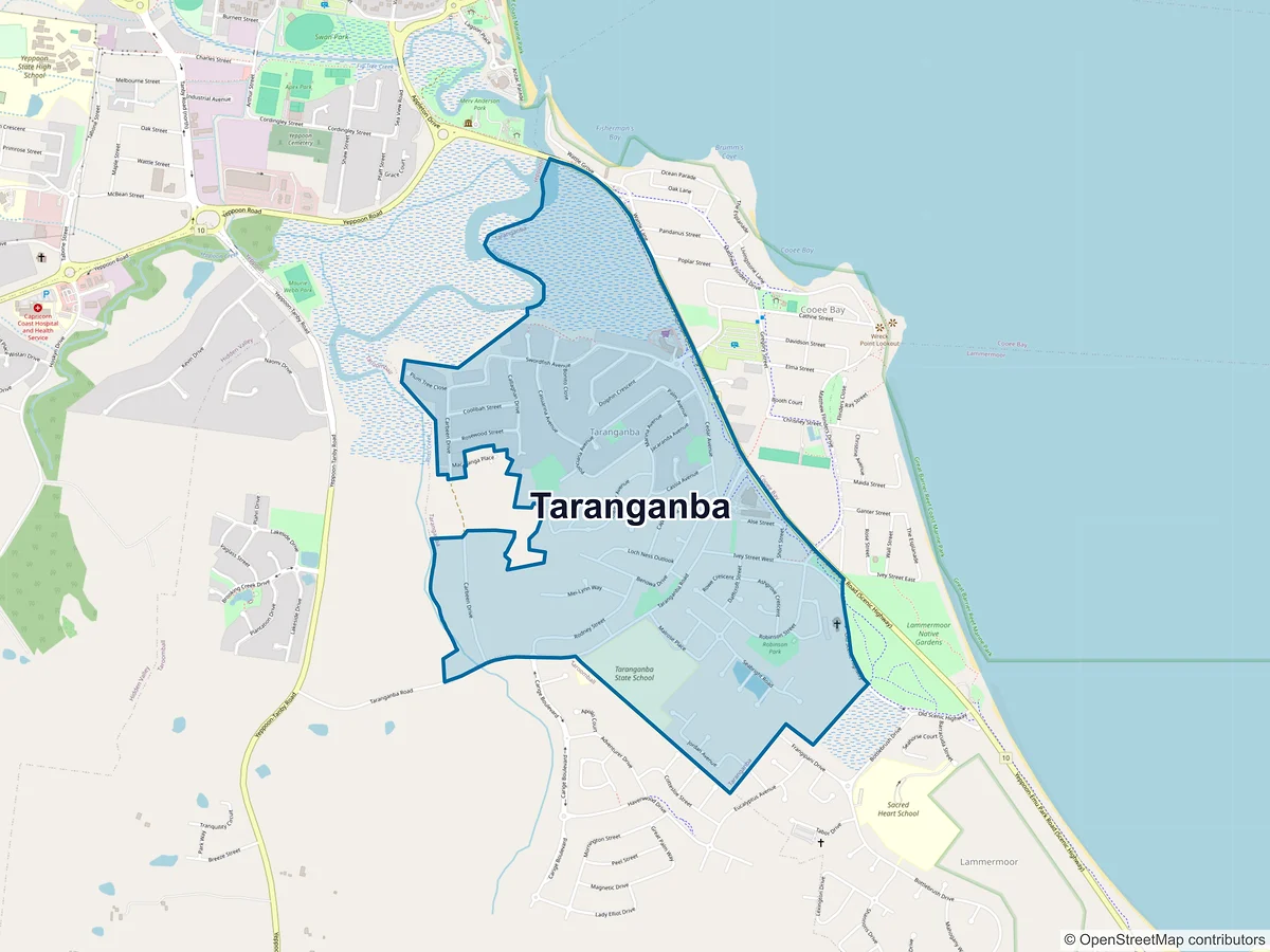 Map of Taranganba, QLD, Australia