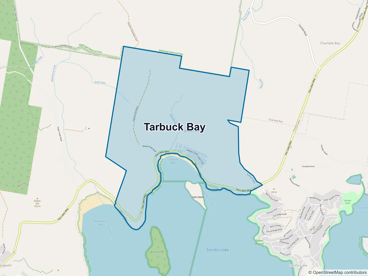 Map of Tarbuck Bay, NSW, Australia