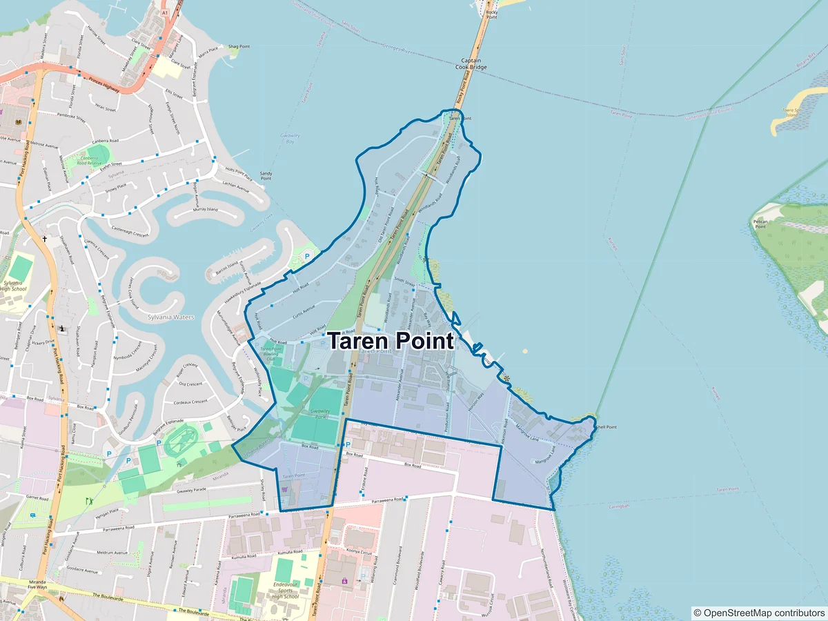 Map of Taren Point, NSW, Australia