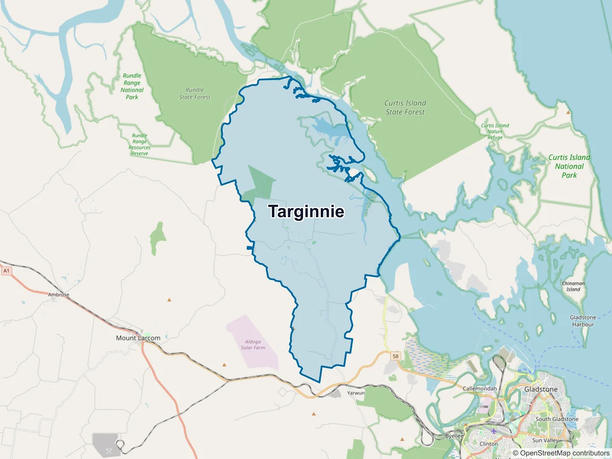 Map of Targinnie, QLD, Australia