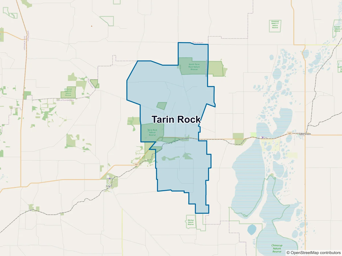 Map of Tarin Rock, WA, Australia