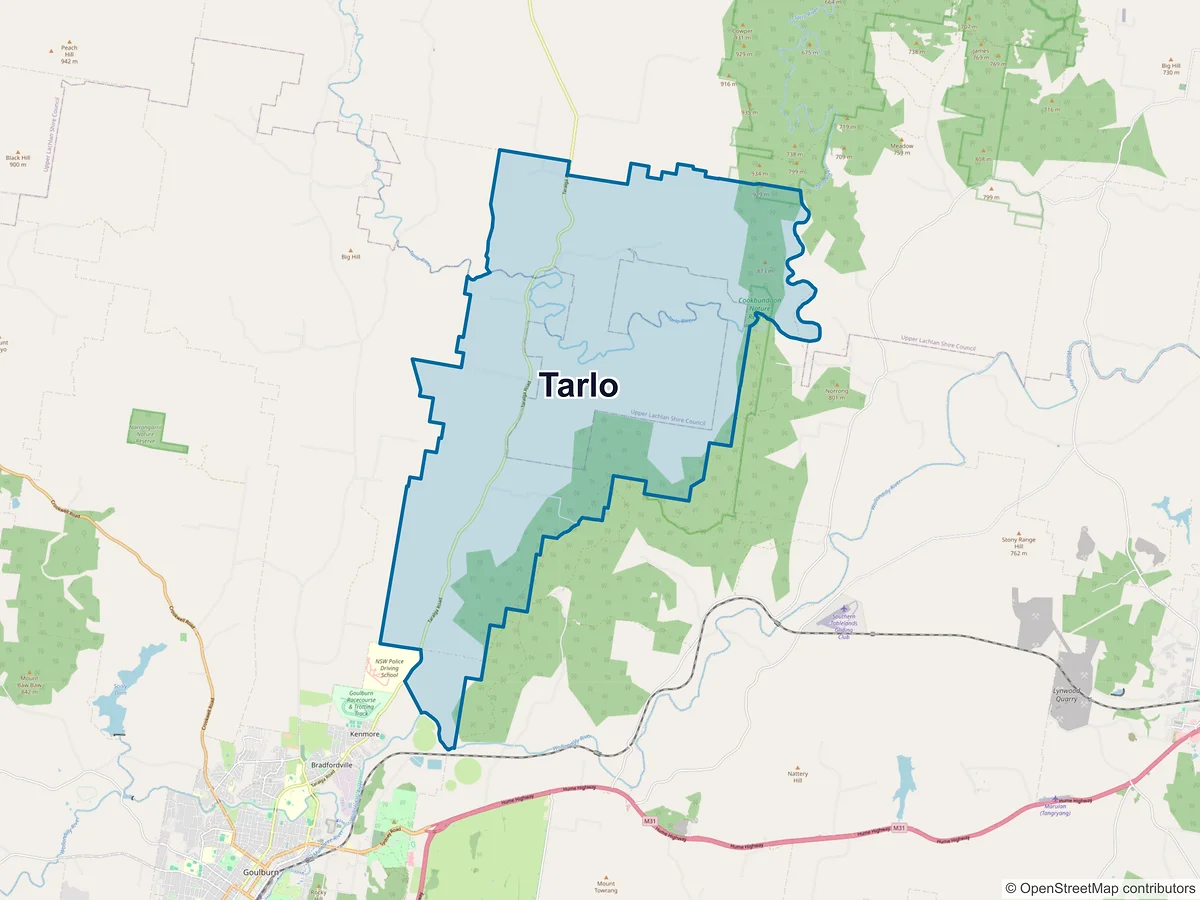 Map of Tarlo, NSW, Australia