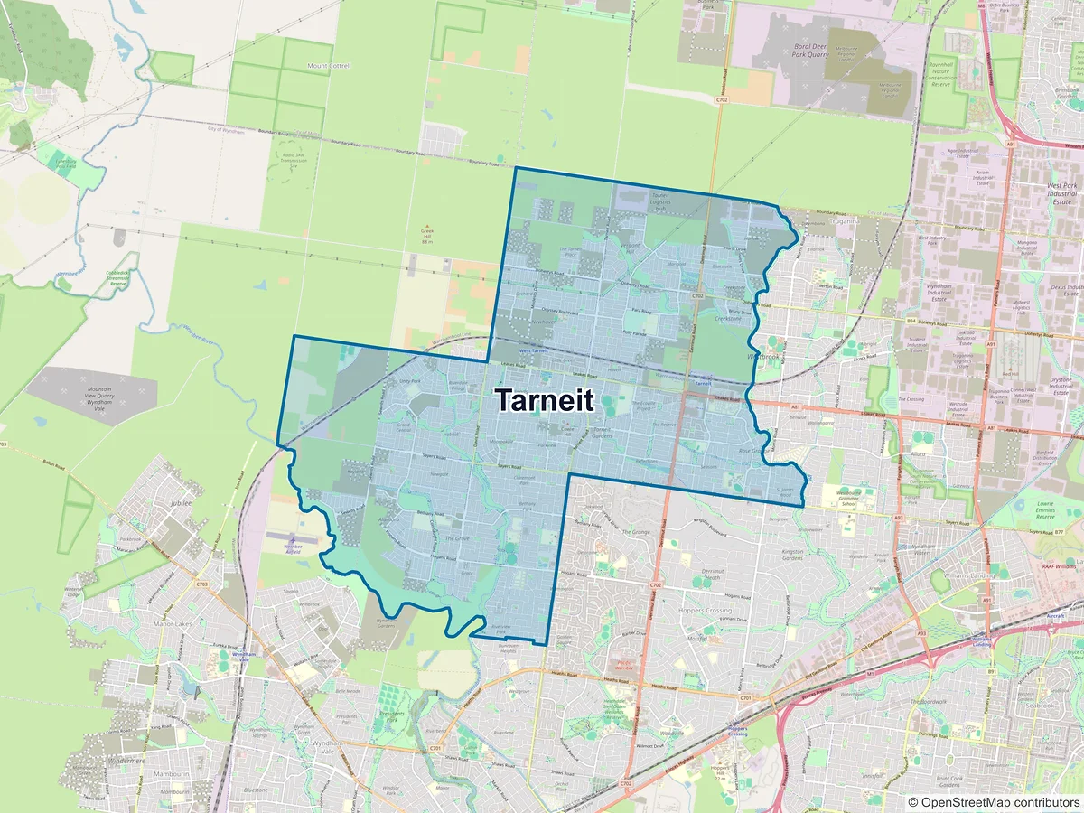 Map of Tarneit, VIC, Australia