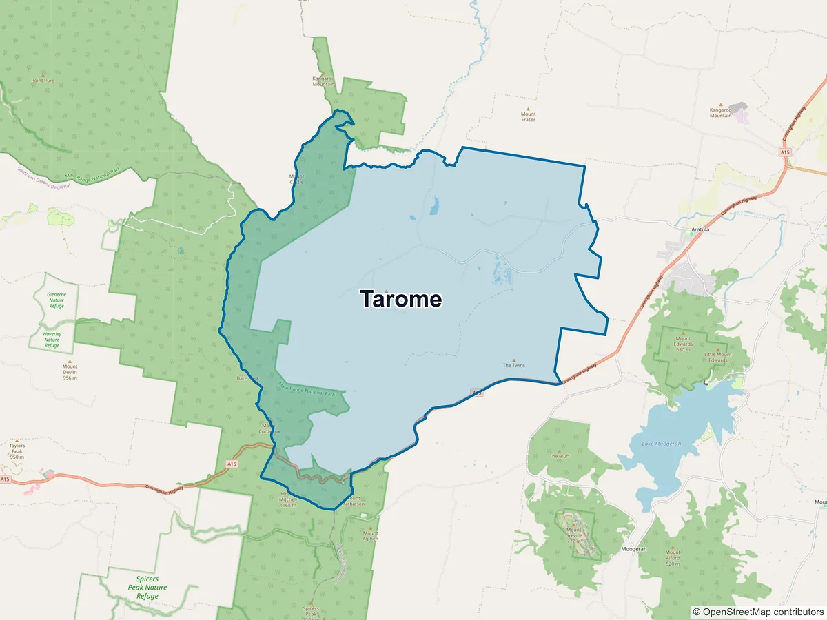 Map of Tarome, QLD, Australia