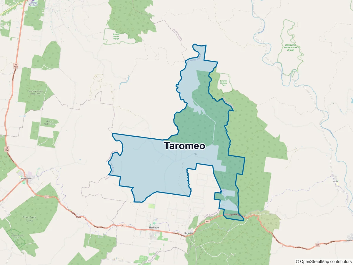 Map of Taromeo, QLD, Australia