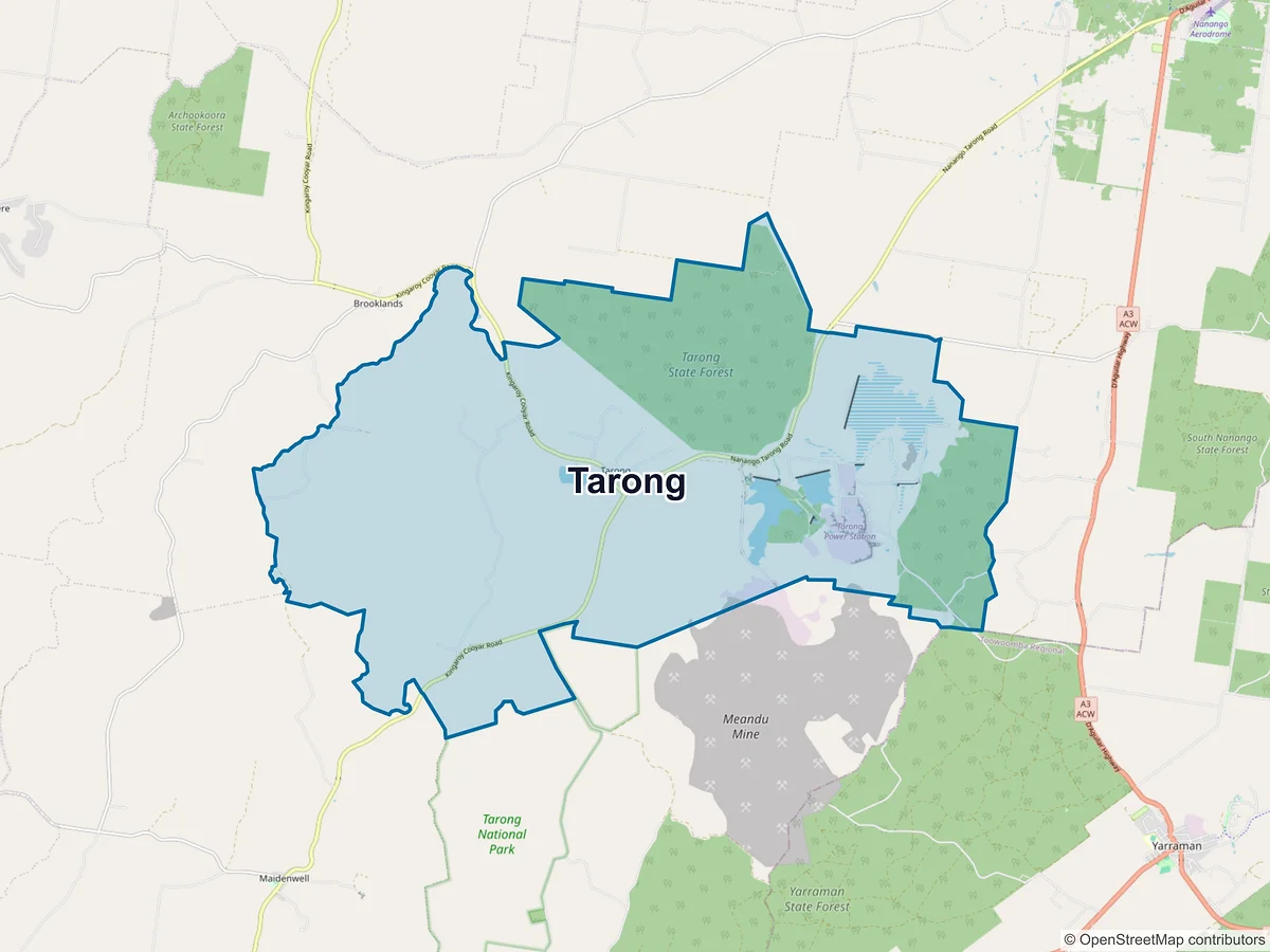 Map of Tarong, QLD, Australia