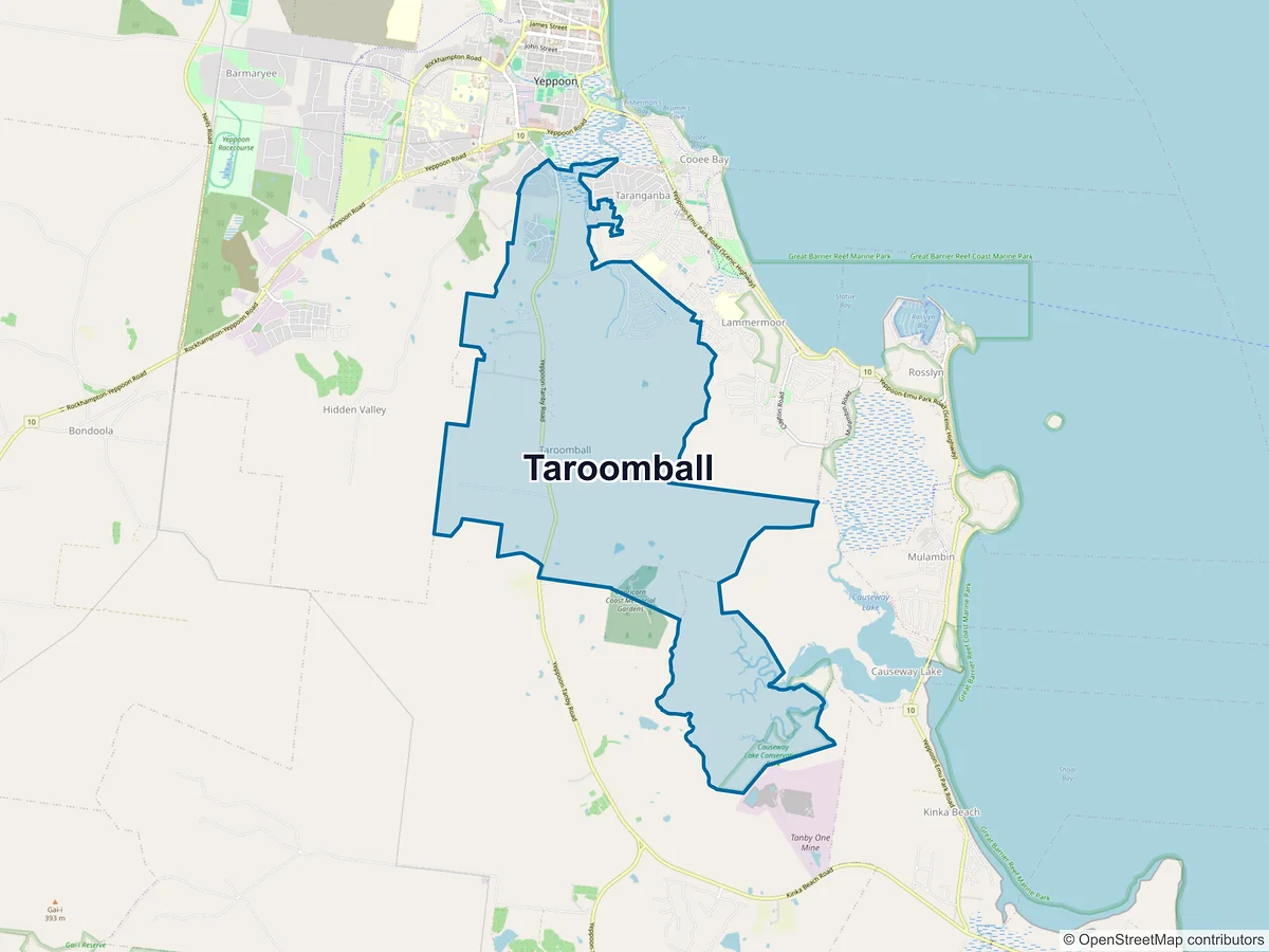 Map of Taroomball, QLD, Australia