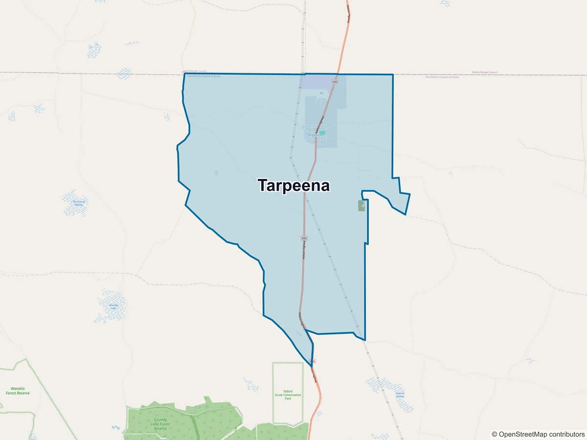 Map of Tarpeena, SA, Australia