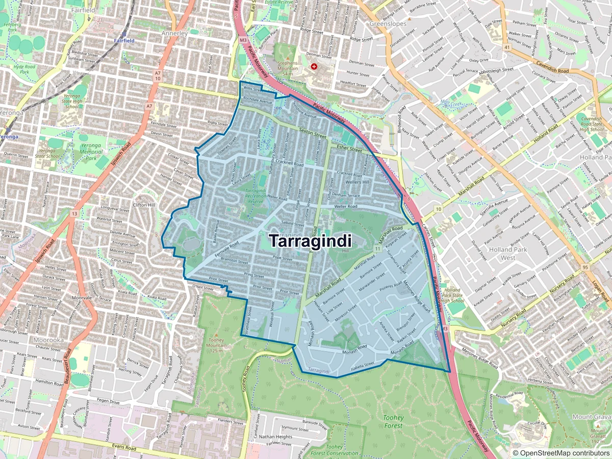 Map of Tarragindi, QLD, Australia