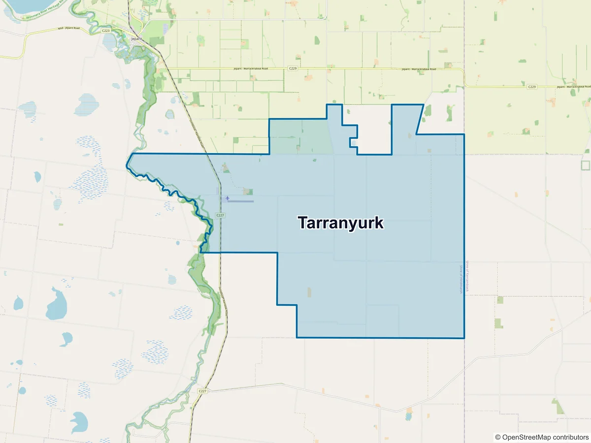 Map of Tarranyurk, VIC, Australia