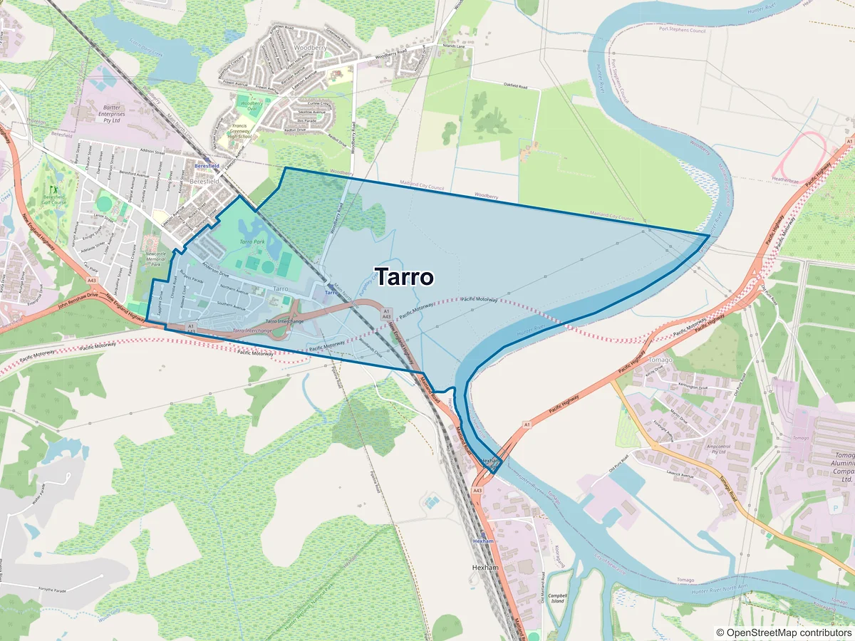 Map of Tarro, NSW, Australia