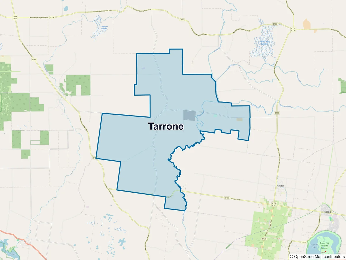 Map of Tarrone, VIC, Australia