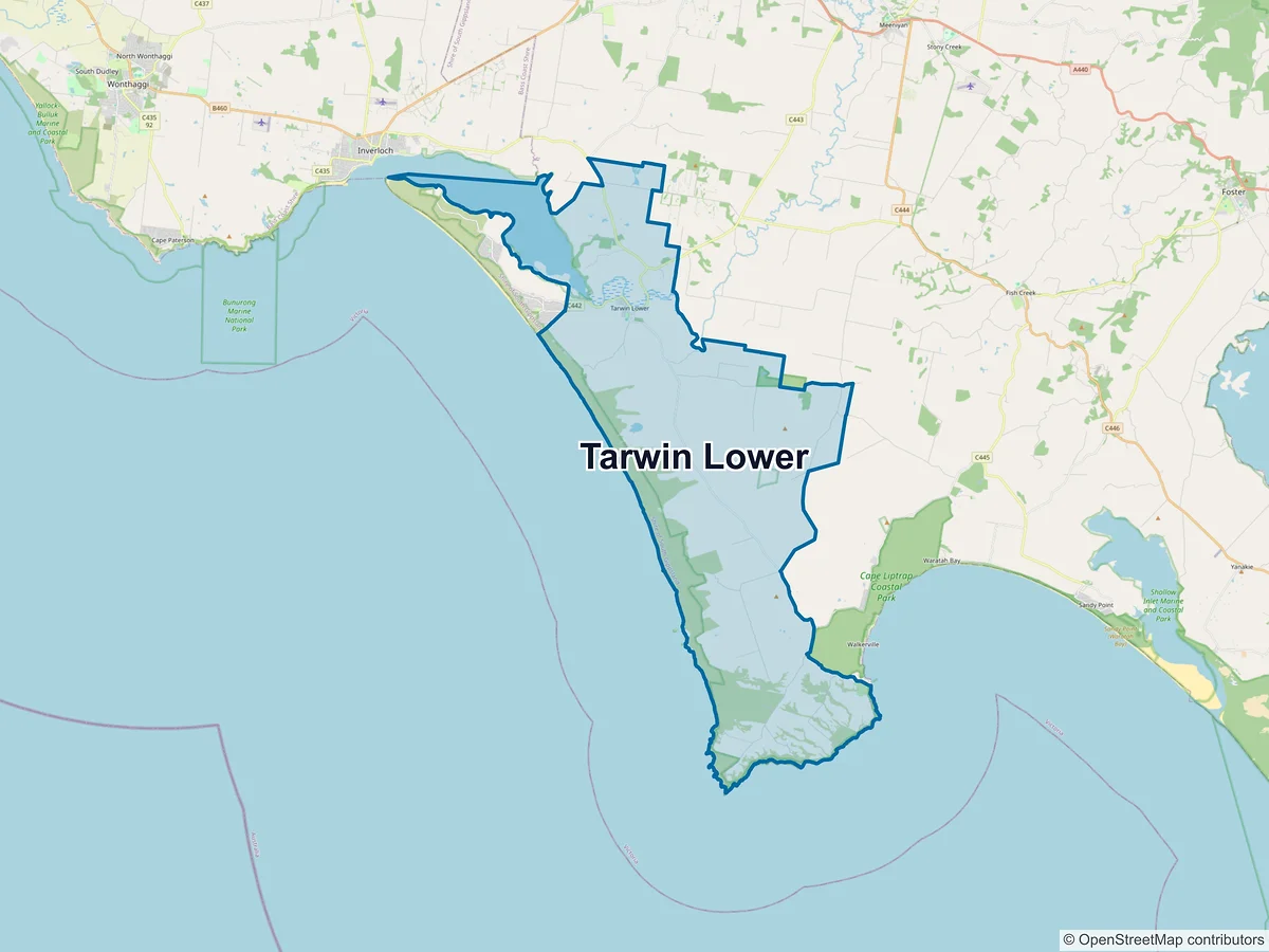 Map of Tarwin Lower, VIC, Australia