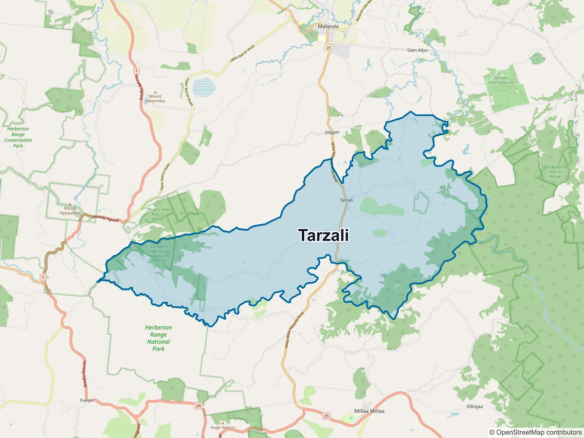 Map of Tarzali, QLD, Australia