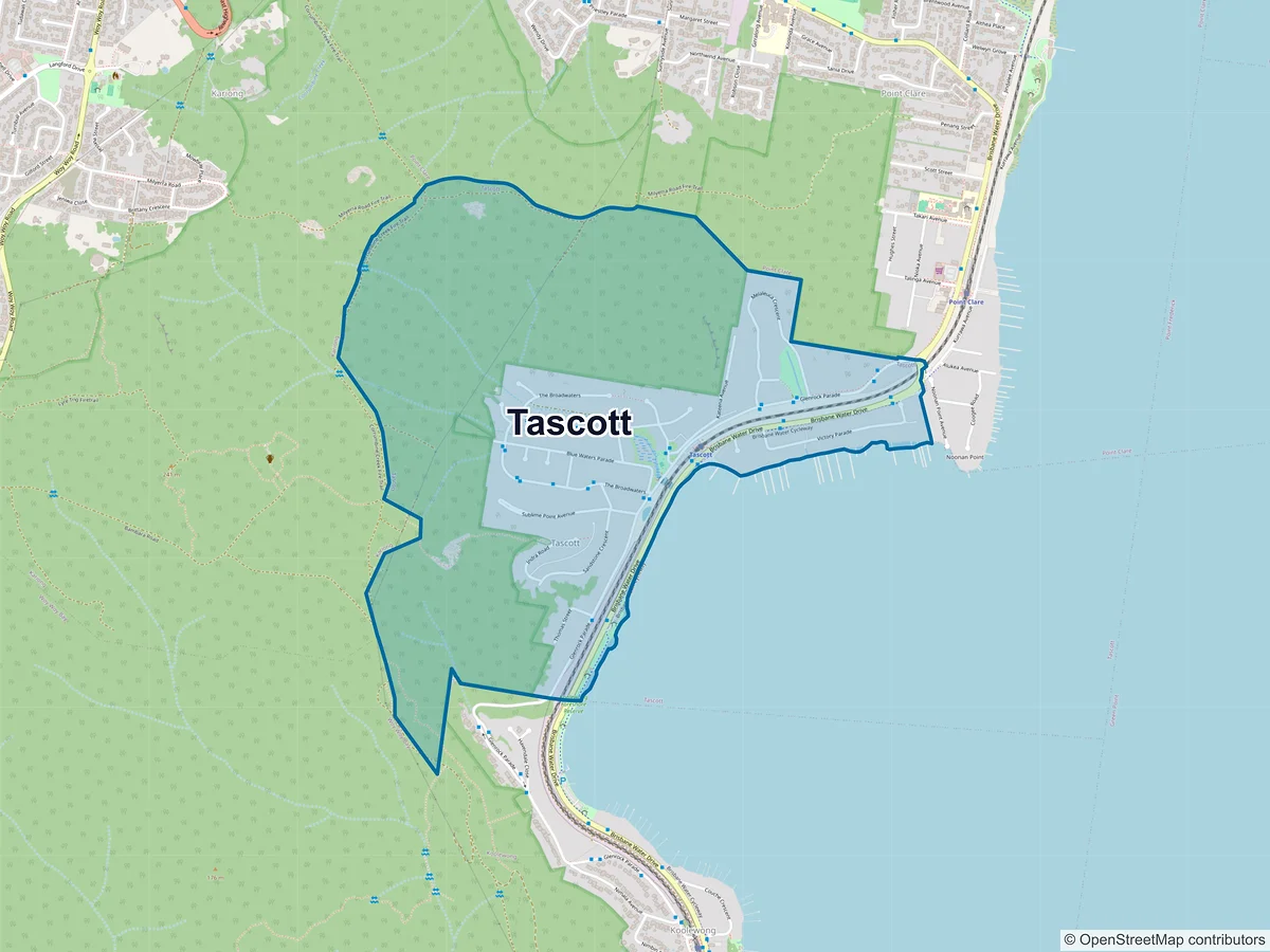 Map of Tascott, NSW, Australia