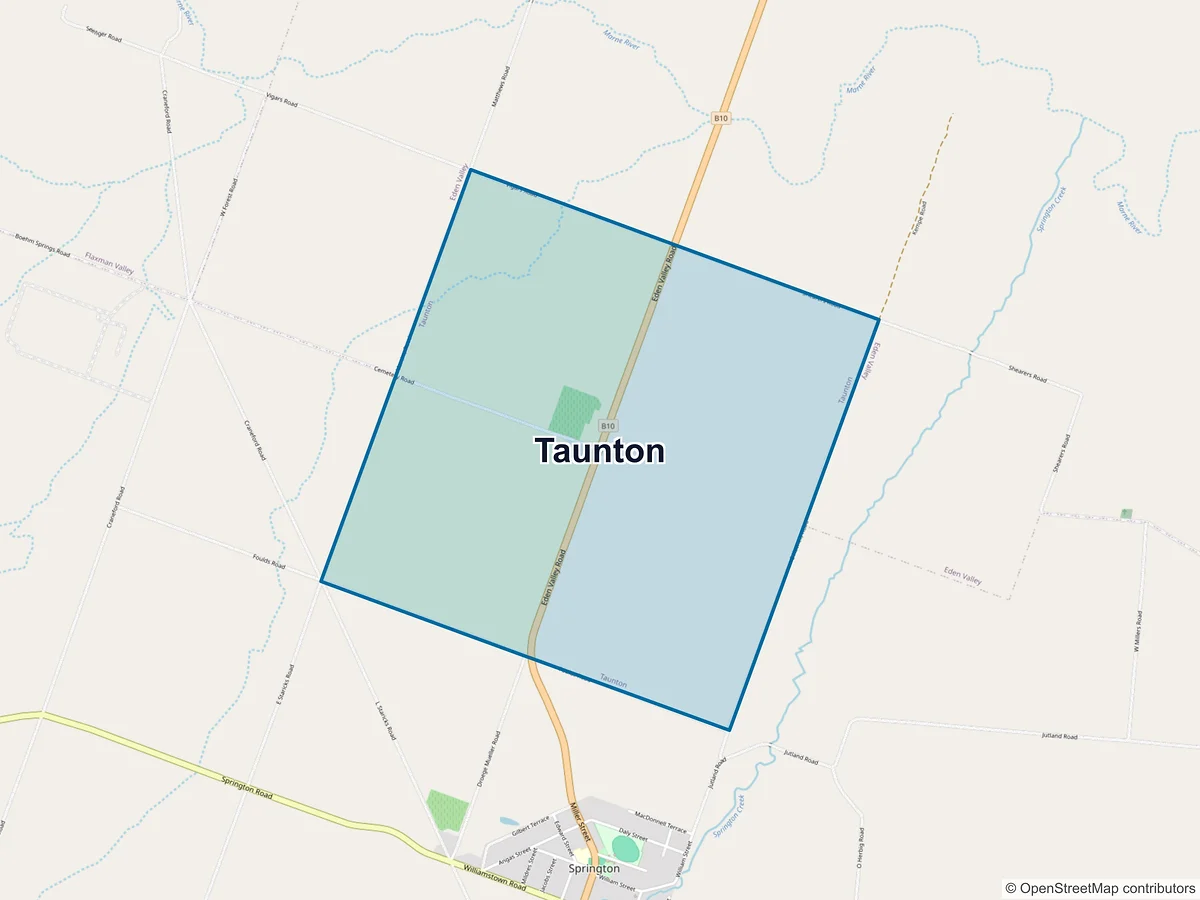 Map of Taunton, SA, Australia
