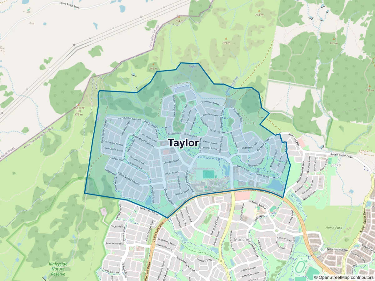 Map of Taylor, ACT, Australia