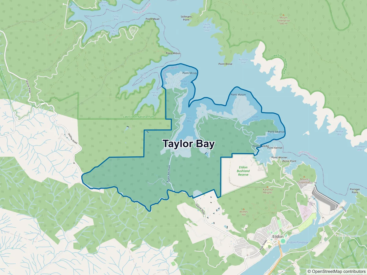 Map of Taylor Bay, VIC, Australia