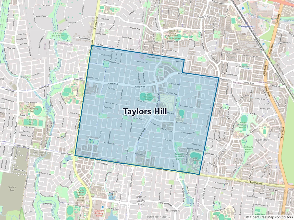Map of Taylors Hill, VIC, Australia