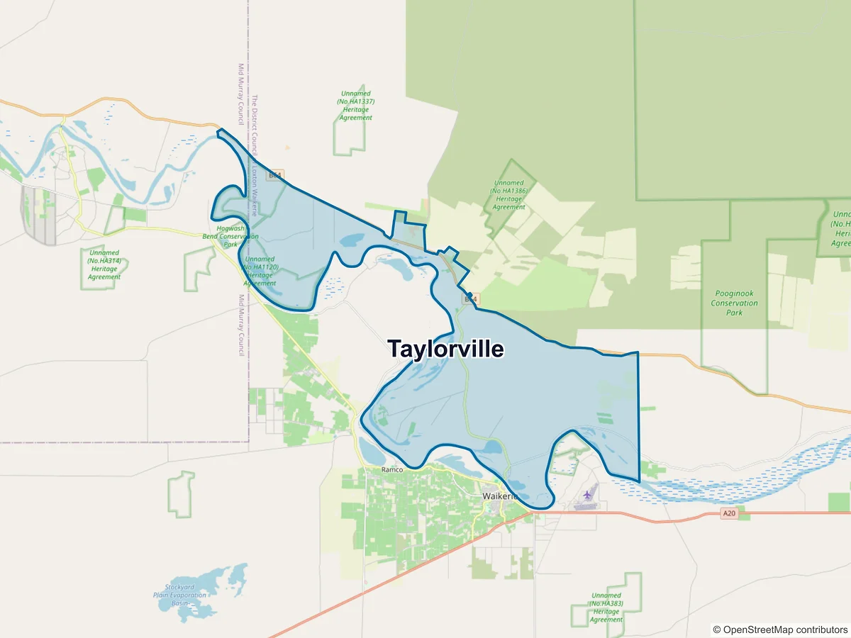 Map of Taylorville, SA, Australia