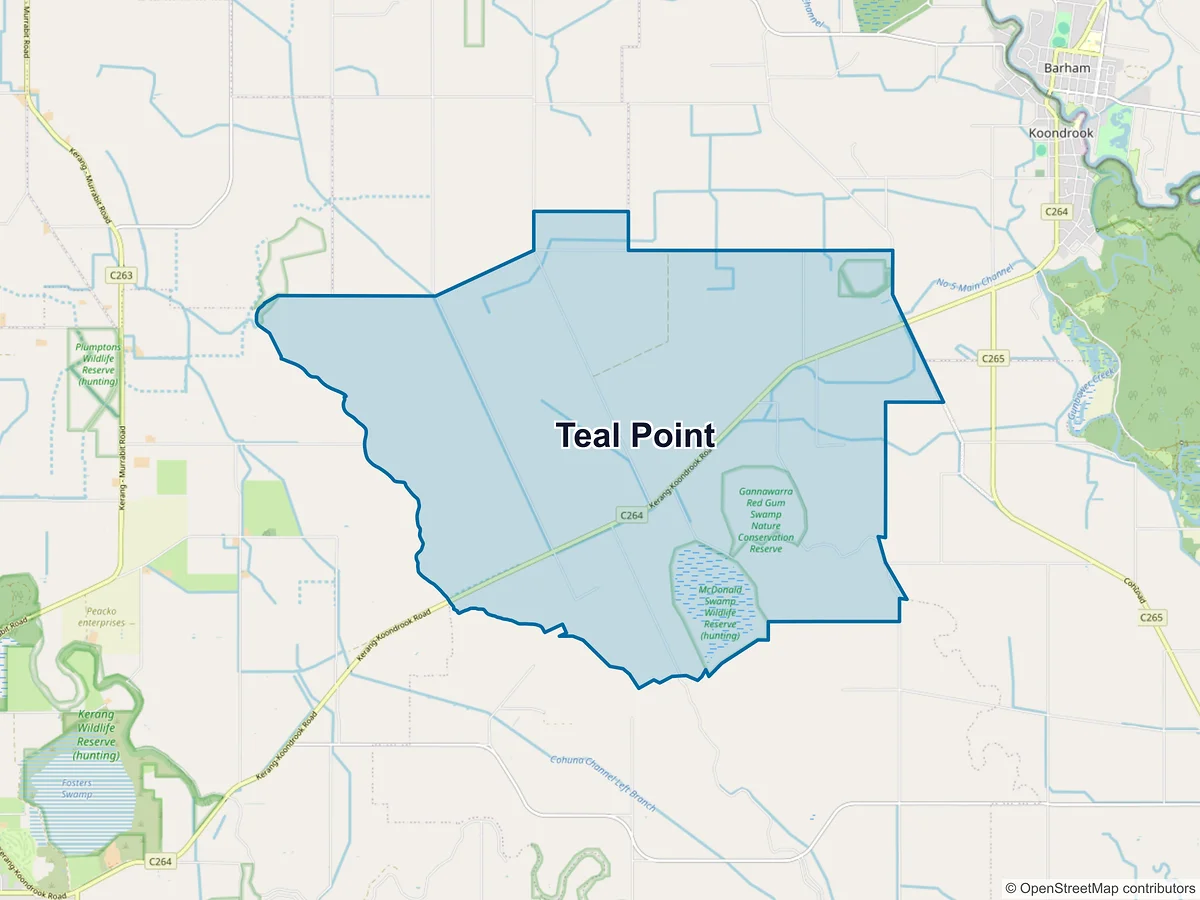 Map of Teal Point, VIC, Australia