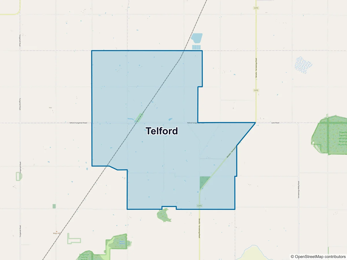 Map of Telford, VIC, Australia
