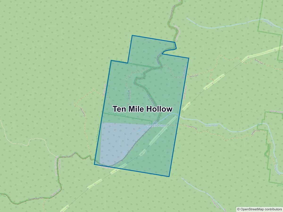 Map of Ten Mile Hollow, NSW, Australia