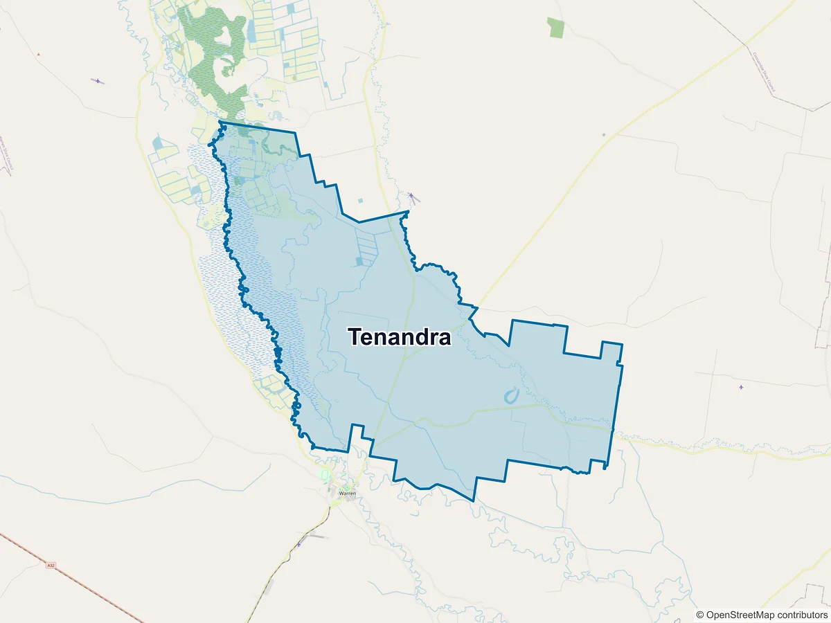 Map of Tenandra, NSW, Australia