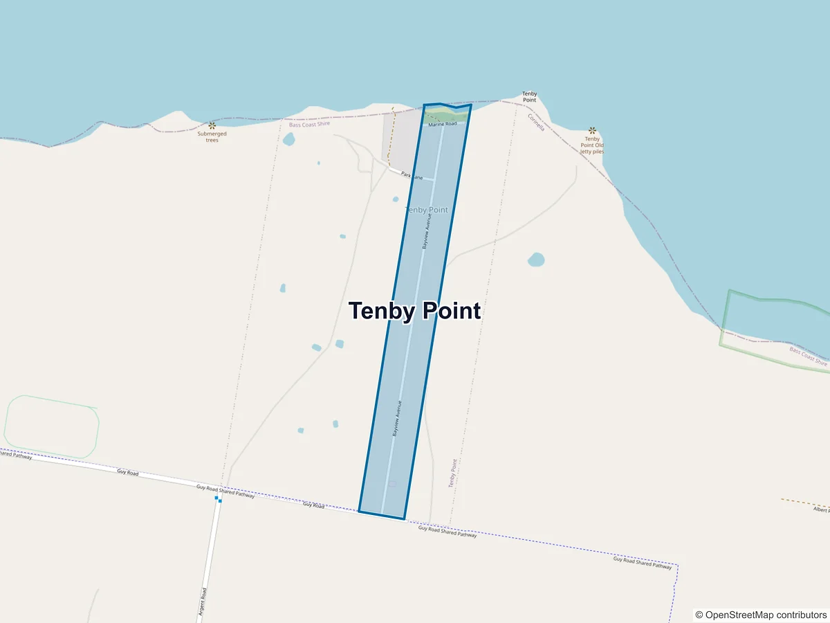 Map of Tenby Point, VIC, Australia