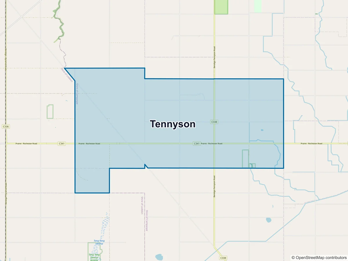 Map of Tennyson, VIC, Australia